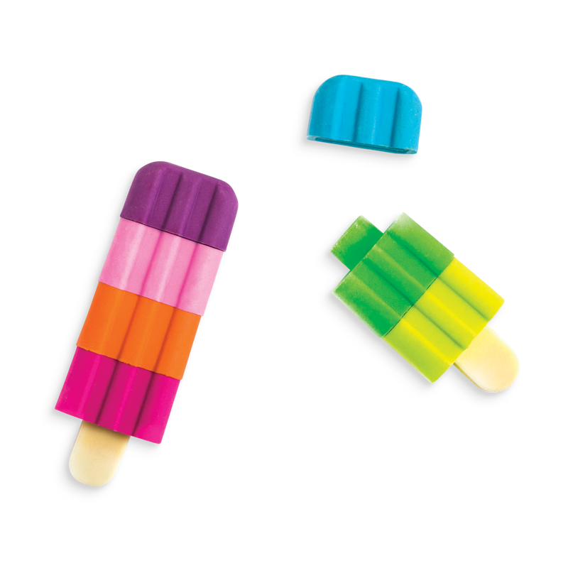 Icy Pops Fruit Scented Puzzle Erasers