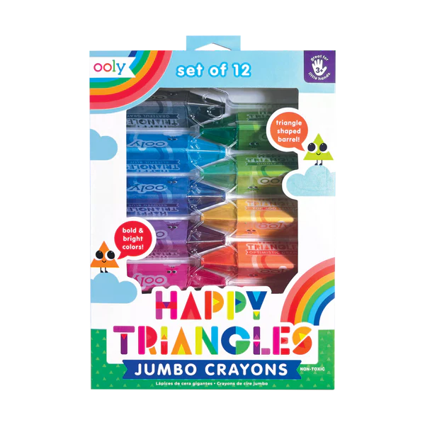 Happy Triangles Jumbo Crayons