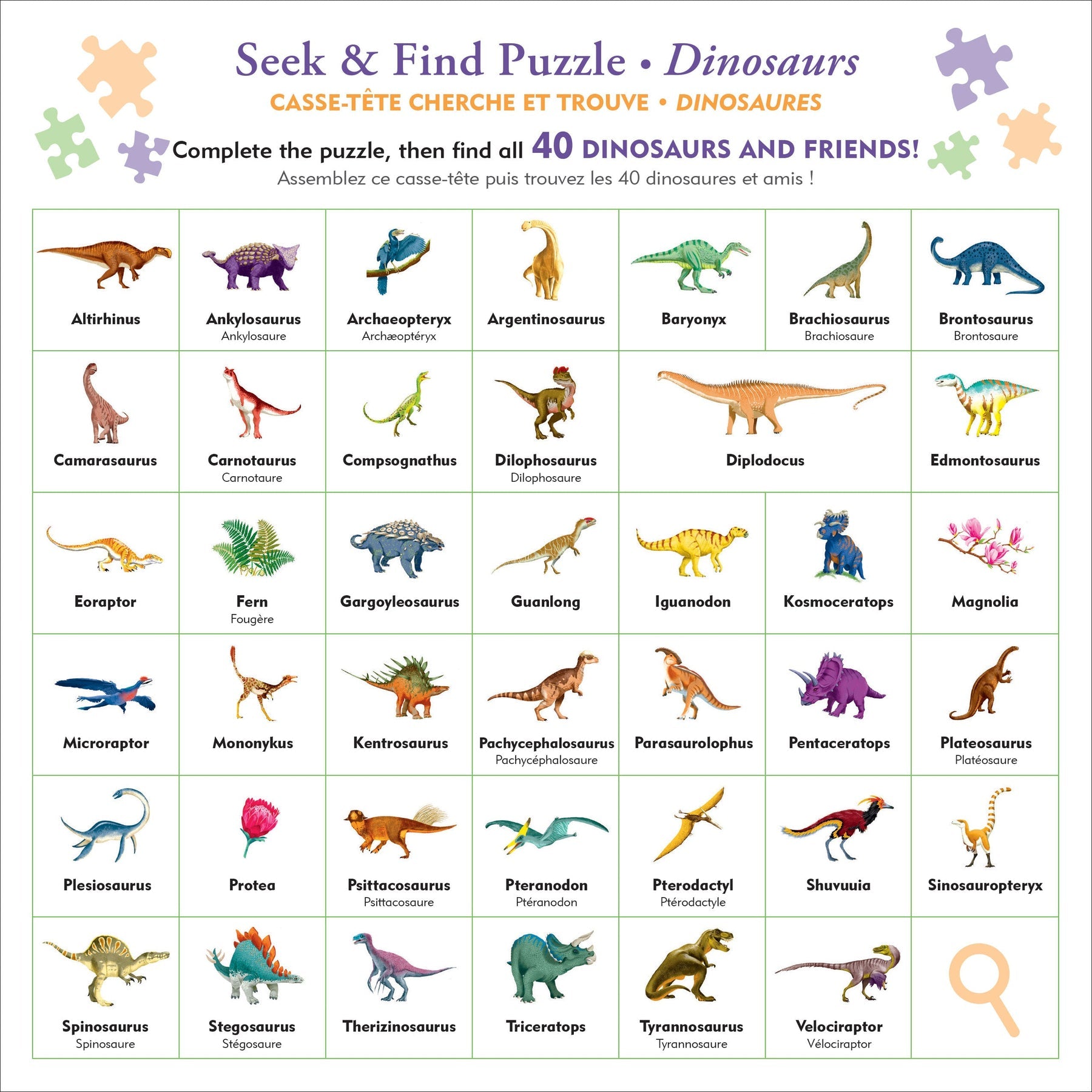 Dinosaurs Seek & Find 100 Piece Puzzle