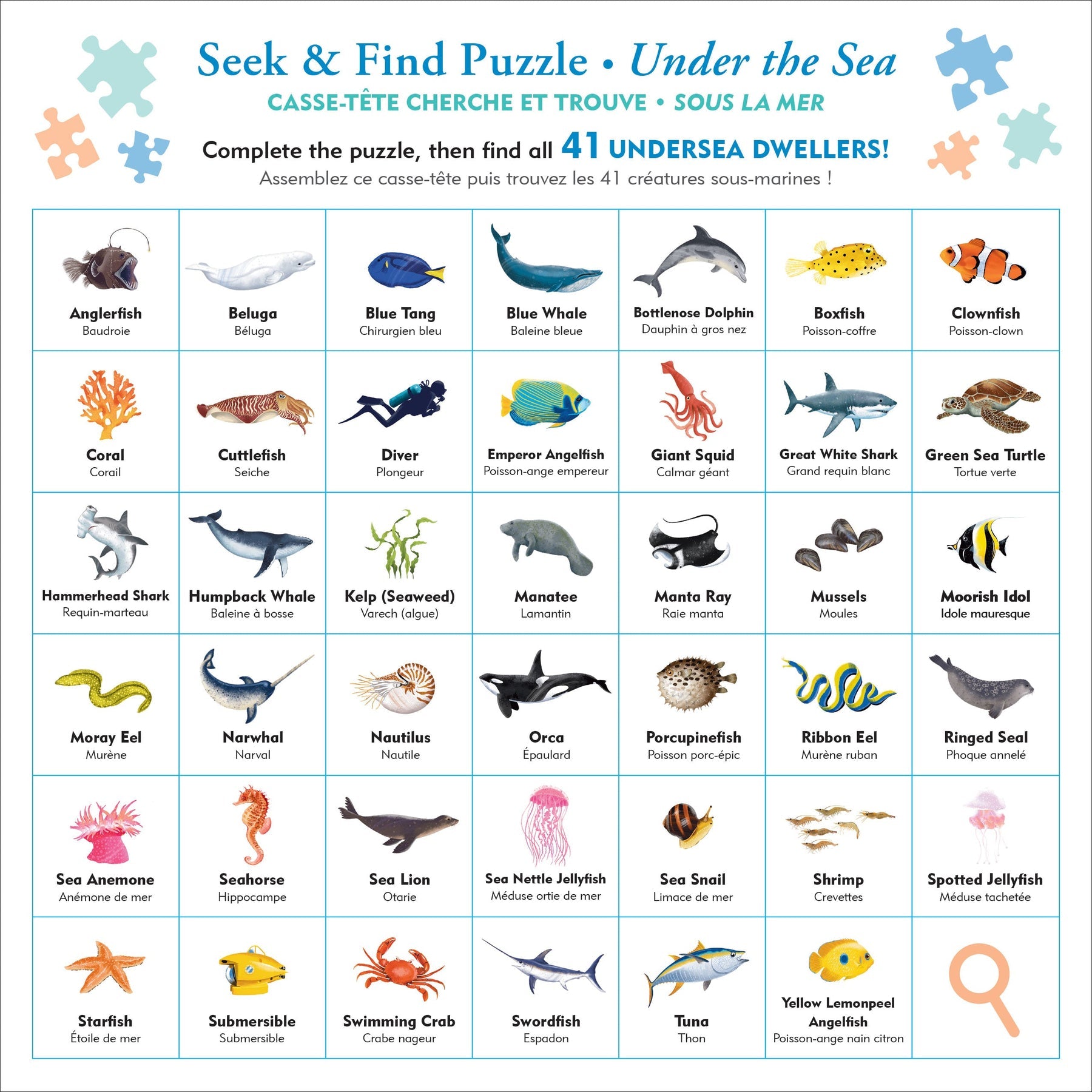 Under the Sea Seek & Find 100 Piece Puzzle
