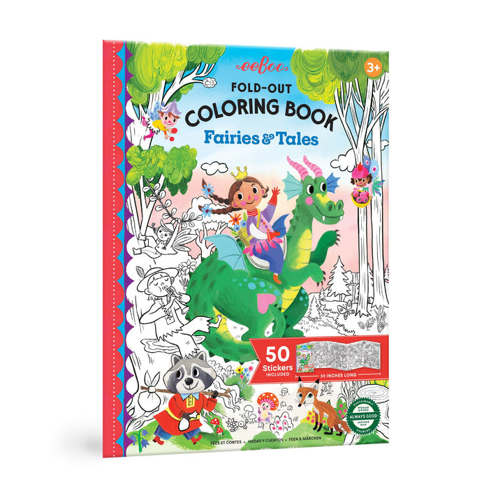 Fairies & Tales | Eeboo Fold-Out Coloring Book