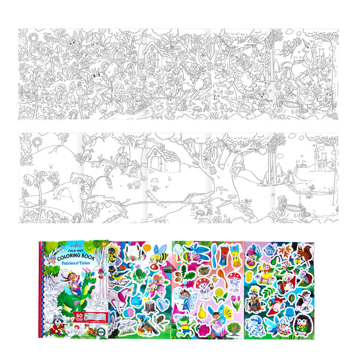 Fairies & Tales | Eeboo Fold-Out Coloring Book