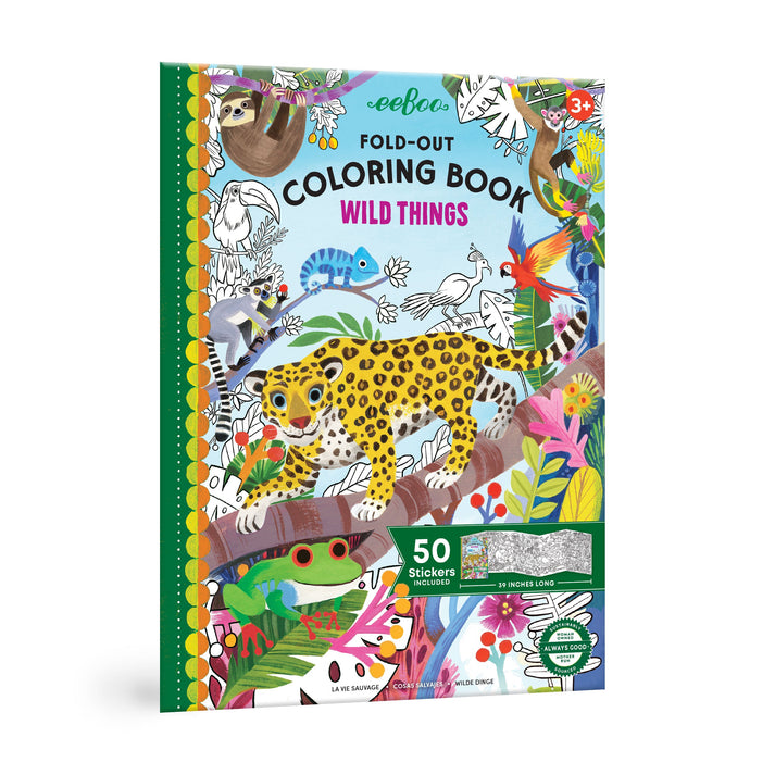 Wild Things | Eeboo Fold-Out Coloring Book