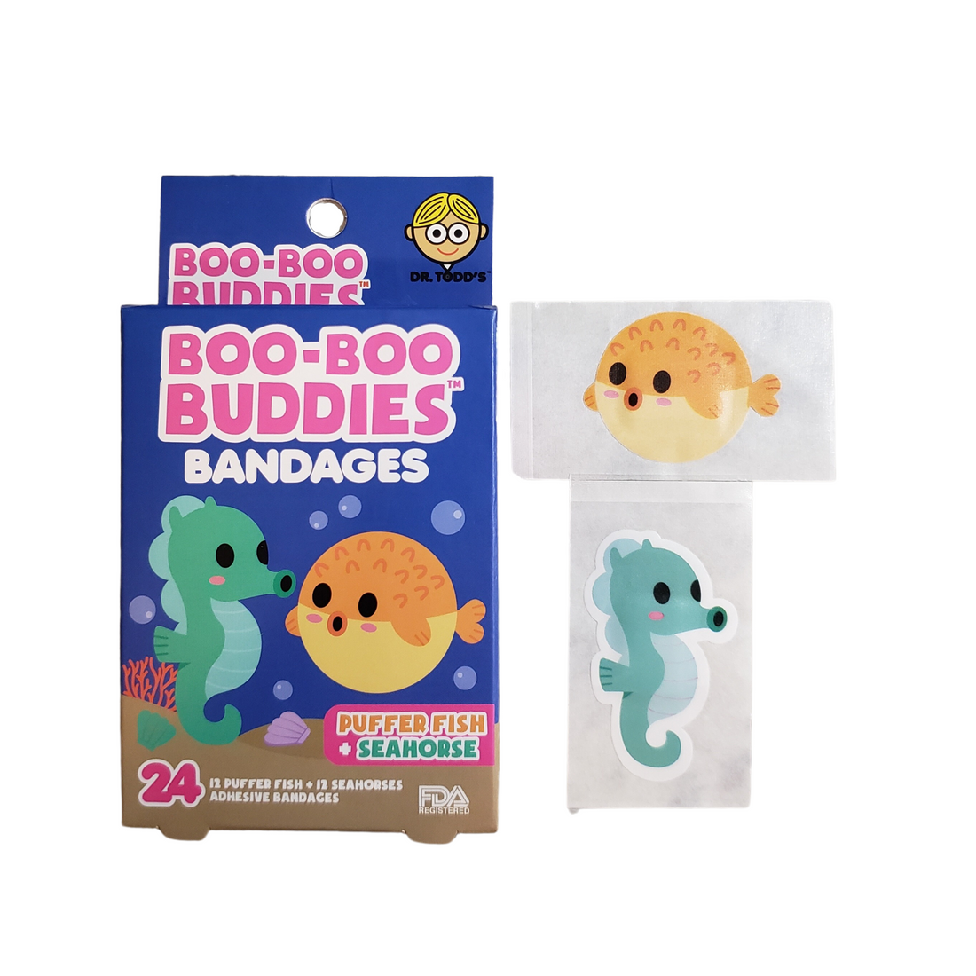 Puffer Fish & Seahorse | Boo Boo Buddies Bandages