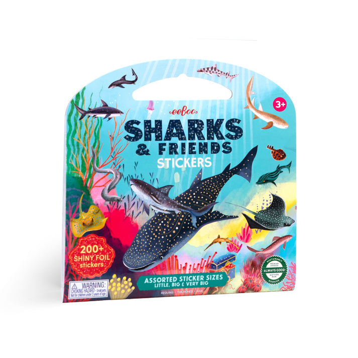 Sharks & Friends | Eeboo Shiny Sticker Book