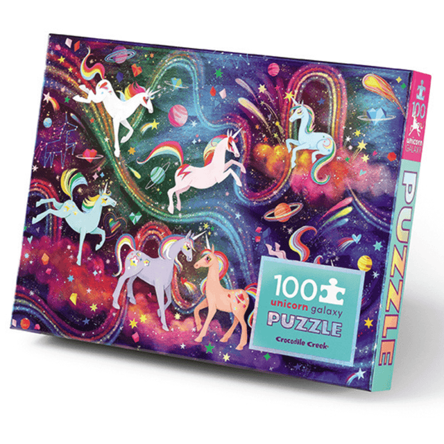 Unicorn Galaxy 100 Piece Holographic Crocodile Creek Puzzle