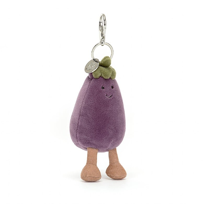 Vivacious Eggplant Bag Charm | Jellycat