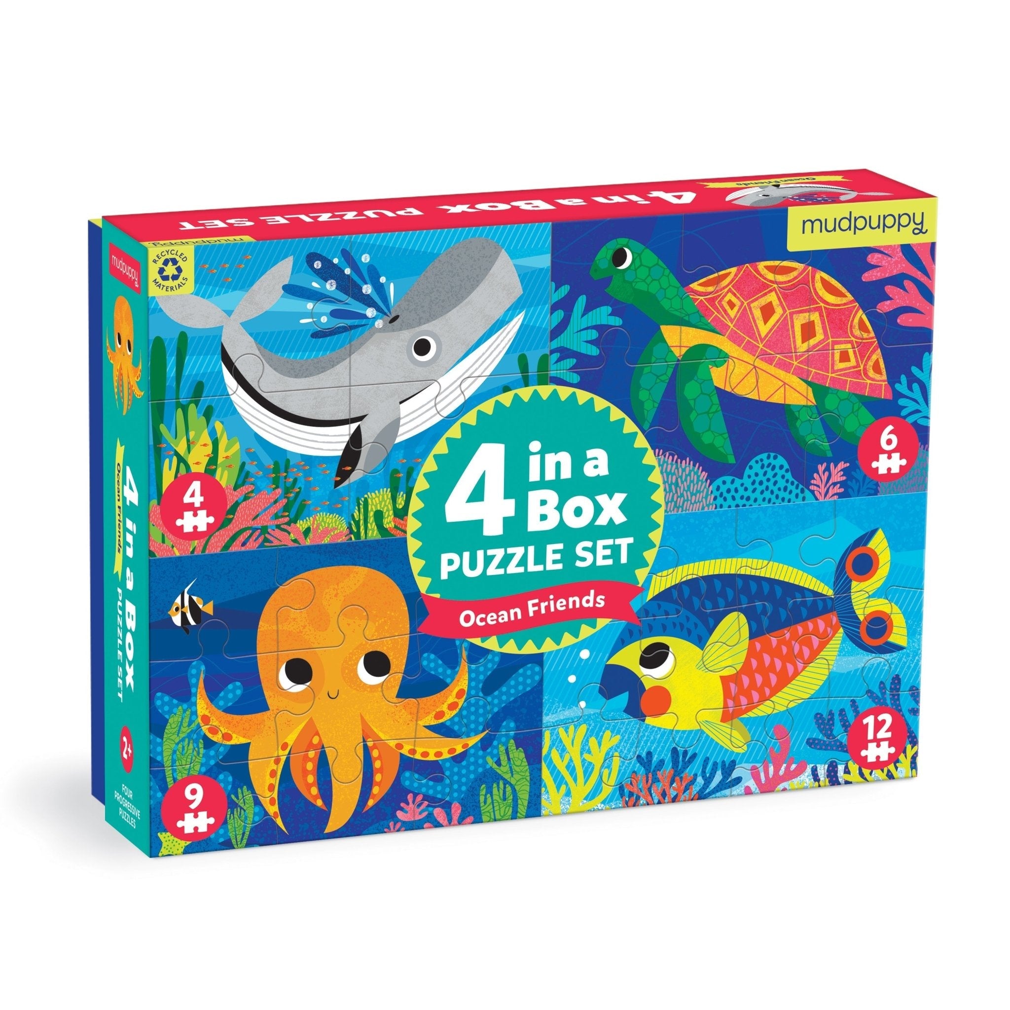 4 in a Box Ocean Friends Mudpuppy Puzzle