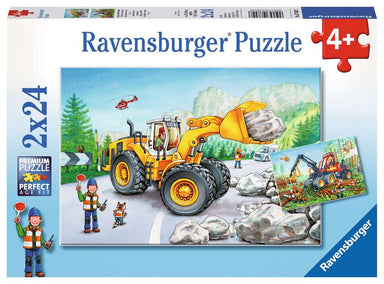 Diggers at Work 2x24 piece Ravensburger Puzzle Kaboodles Toy Store - Victoria