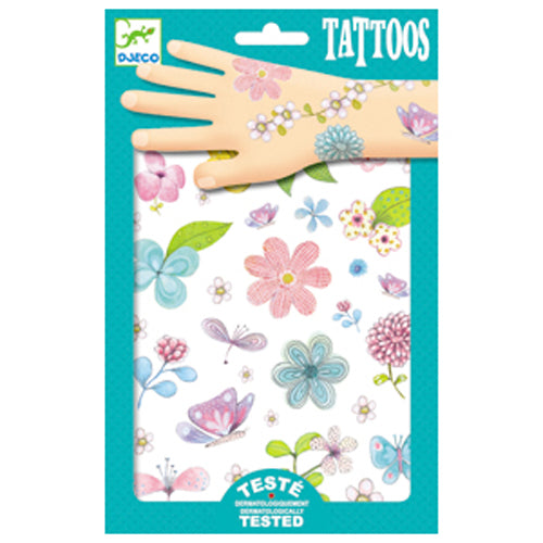Fair Flowers of the Field Temporary Tattoos | Djeco