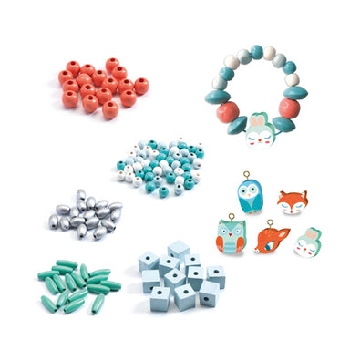 Wooden Beads Jewelry Kit | Little Animals Kaboodles Toy Store - Victoria