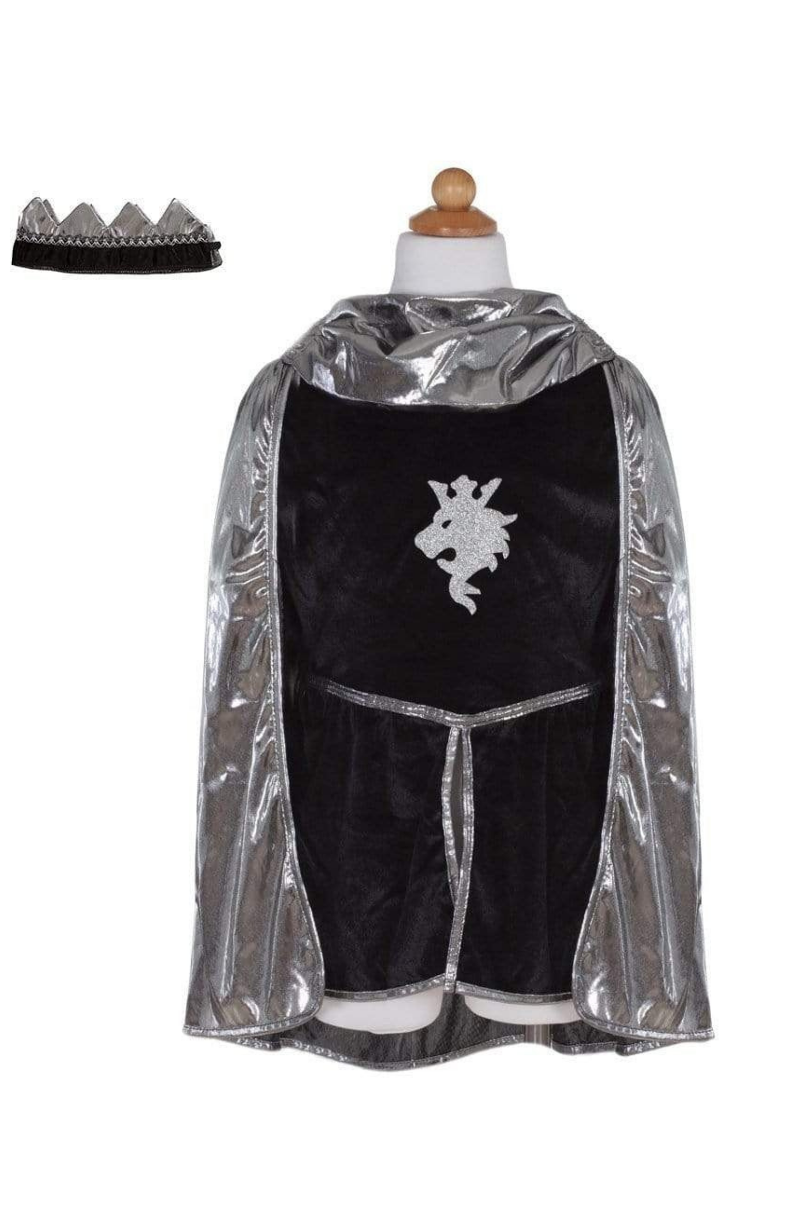 Silver Knight Tunic, Cape & Crown