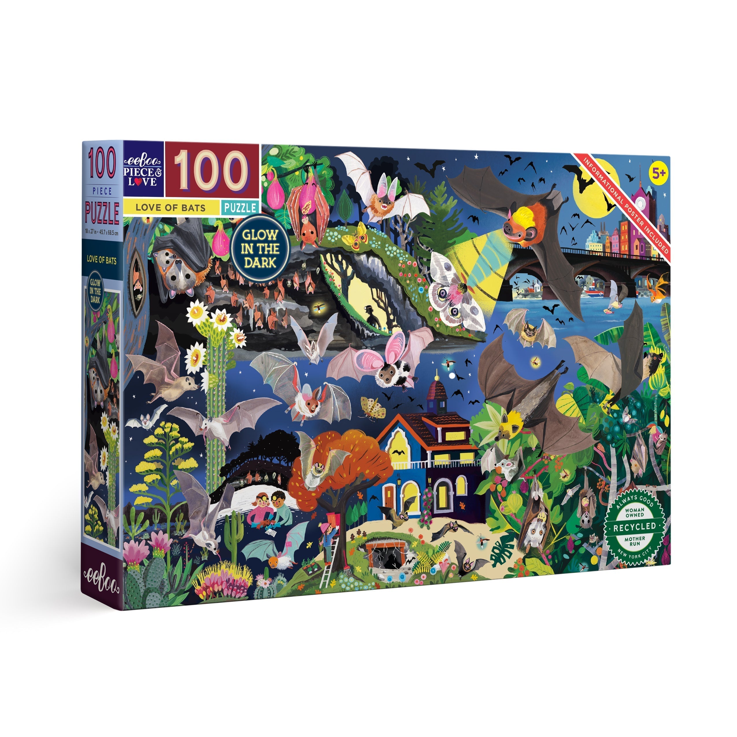Love of Bats 100 Piece Eeboo Puzzle