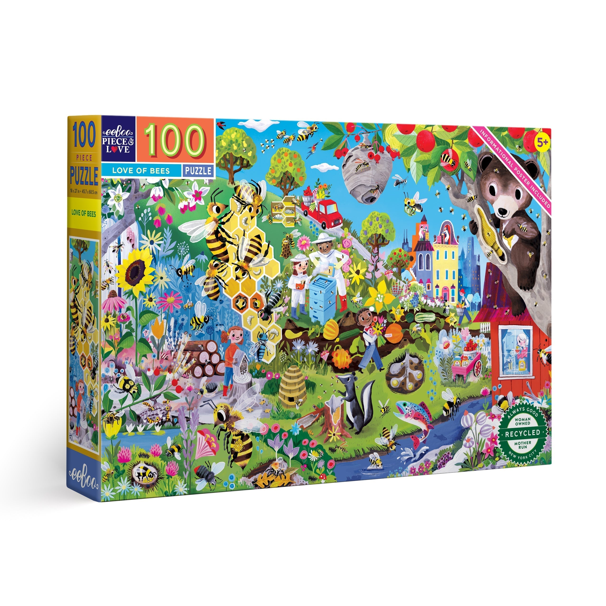 Love of Bees 100 Piece Eeboo Puzzle