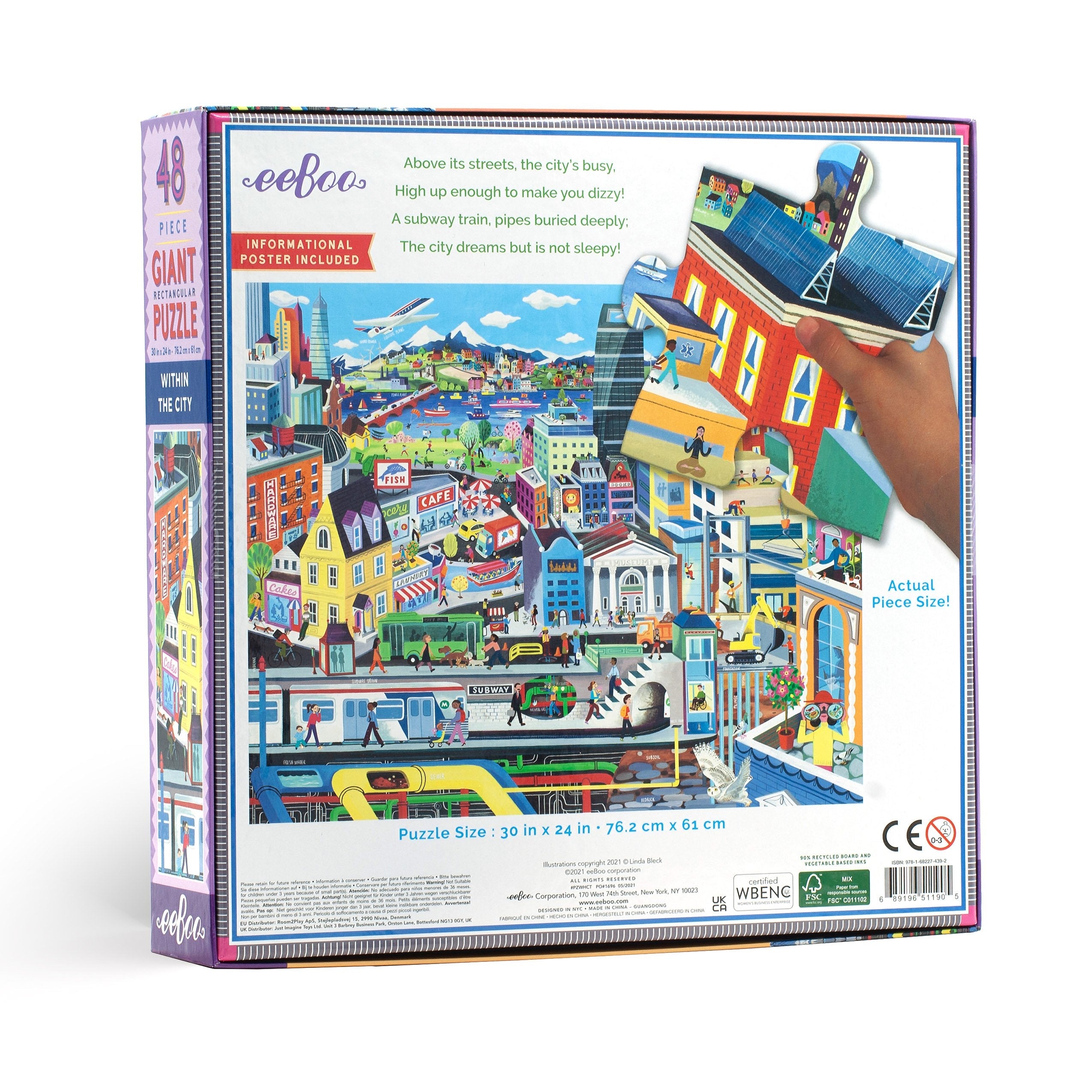 Within the City 48 Piece Giant Eeboo Puzzle