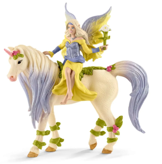 Schleich Bayala | Fairy Sera With Blossom Unicorn Kaboodles Toy Store - Victoria