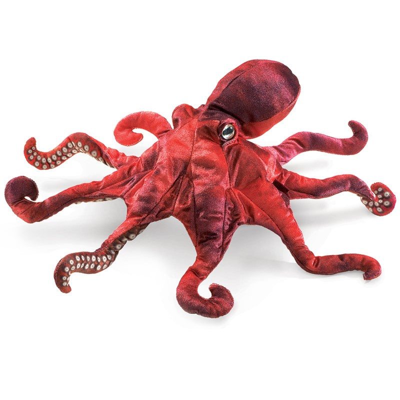 Red Octopus Hand Puppet Kaboodles Toy Store - Victoria