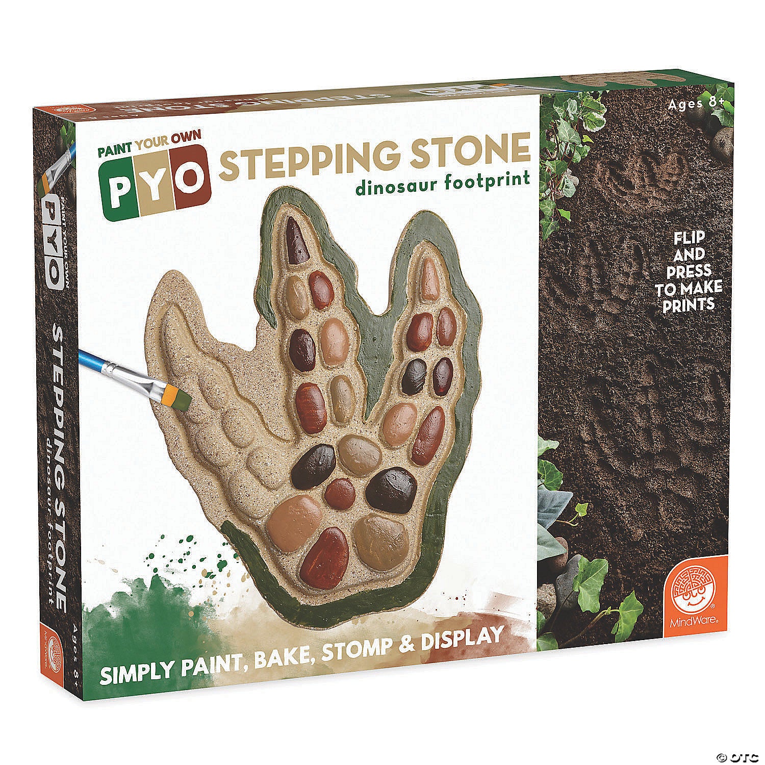 Paint Your Own Stepping Stone | Dinosaur Footprint Kaboodles Toy Store - Victoria