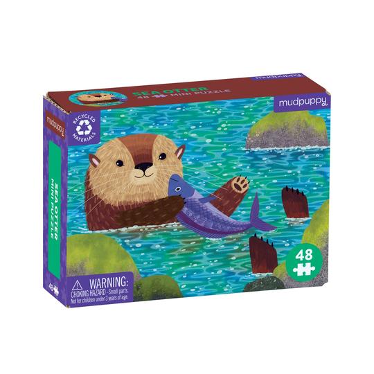 Sea Otter 48 piece Mudpuppy Mini Puzzle Kaboodles Toy Store - Victoria
