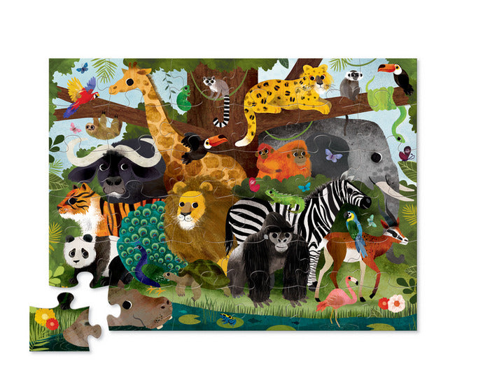 Jungle Friends 36 Piece Crocodile Creek Floor Puzzle Kaboodles Toy Store - Victoria